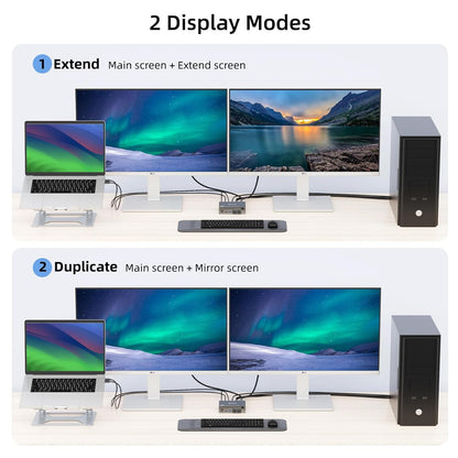 2-Computer Dual Monitor USB 3.0 KVM Switch