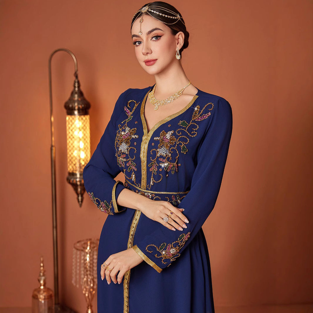 Middle Eastern Blue Dress – Timeless Modest Look