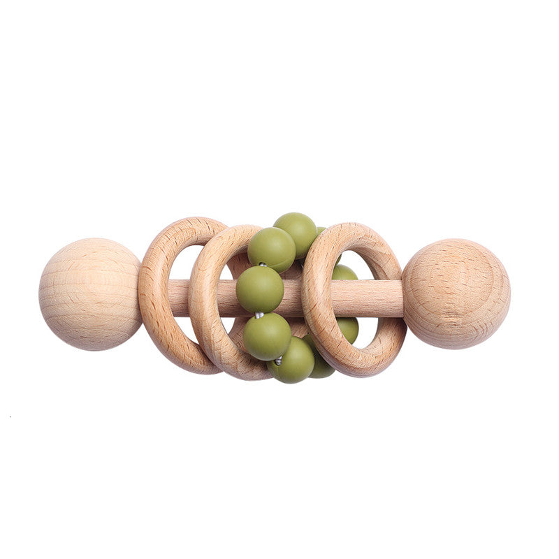Gentle Beech Wood Rattle – Baby’s First Teeth Toy