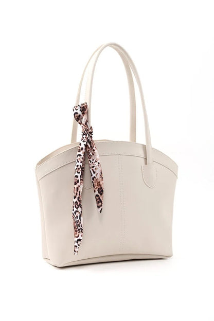 Women’s Faux Leather Shoulder Bag with Scarf Gift