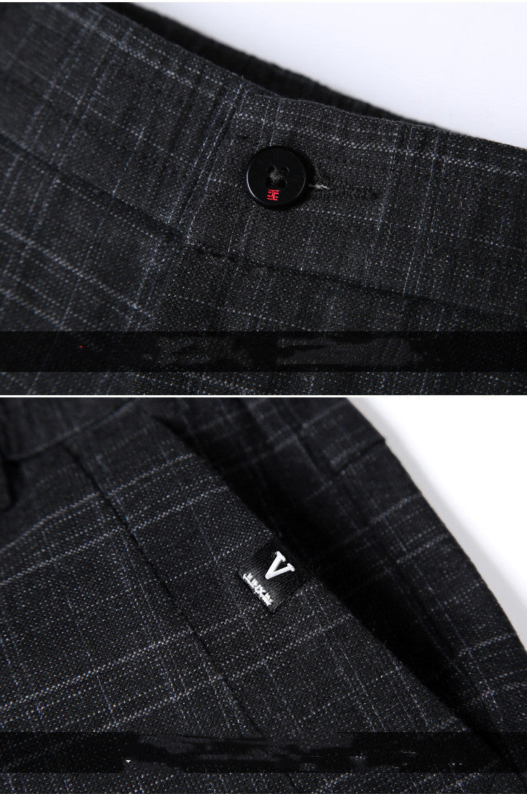 Breathable Cotton Stretch Pants - Men's Slim Work Trousers