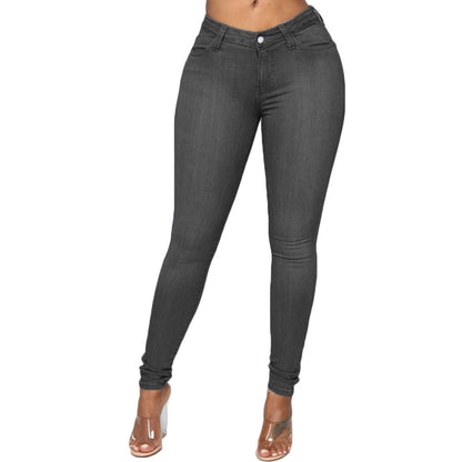High-waisted  Stretchy Slim-fit Skinny Jeans