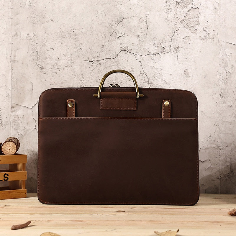 Genuine Leather Laptop Bag – Durable, Stylish Men’s Work Bag
