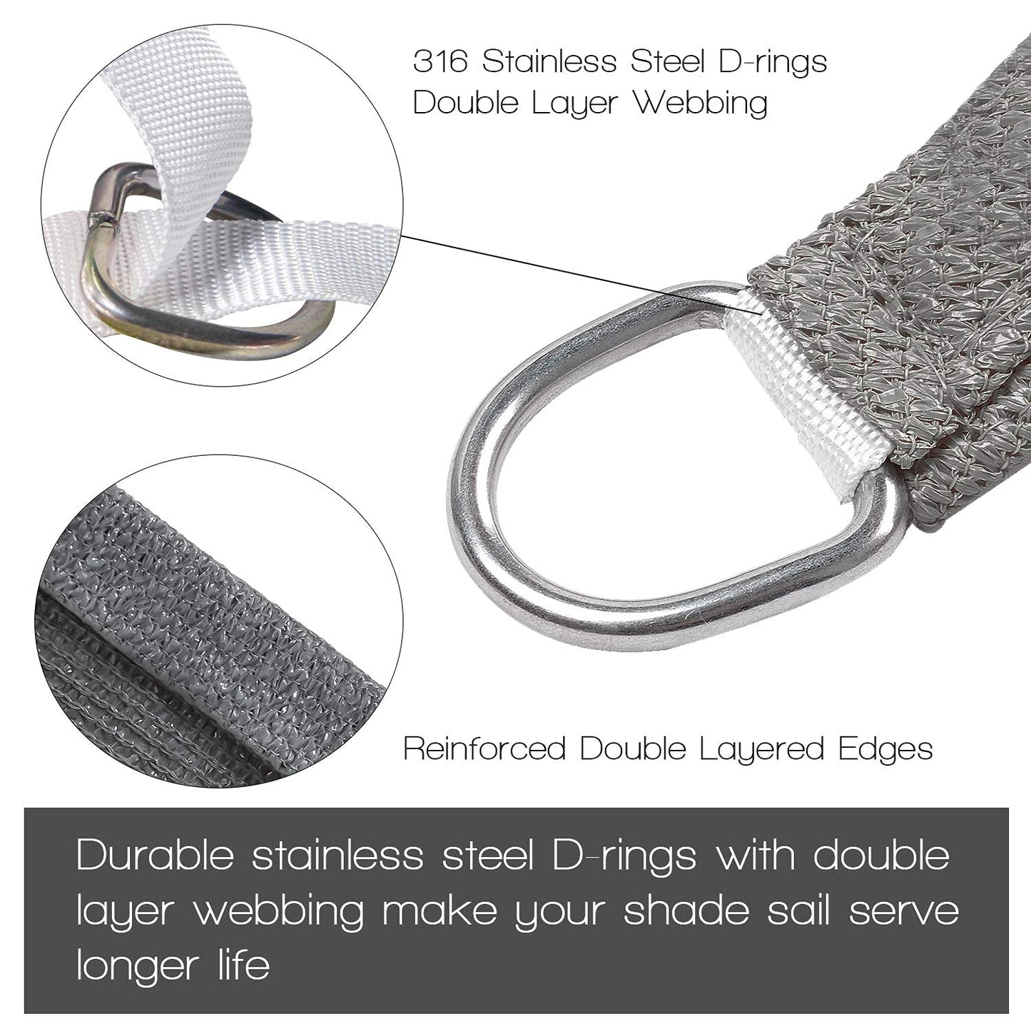 XISHAN HDPE Sunshade Sail – Stylish Outdoor Shade 12"x16"