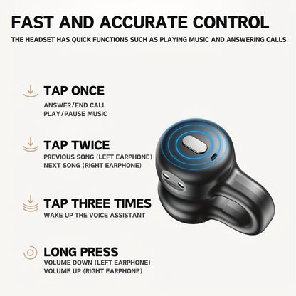 Bluetooth Clip-On Sports Headphones for All-Day Comfort