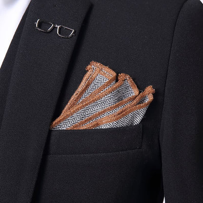 Men's Groom Wedding Suit Solid-Color Three-Piece Suit