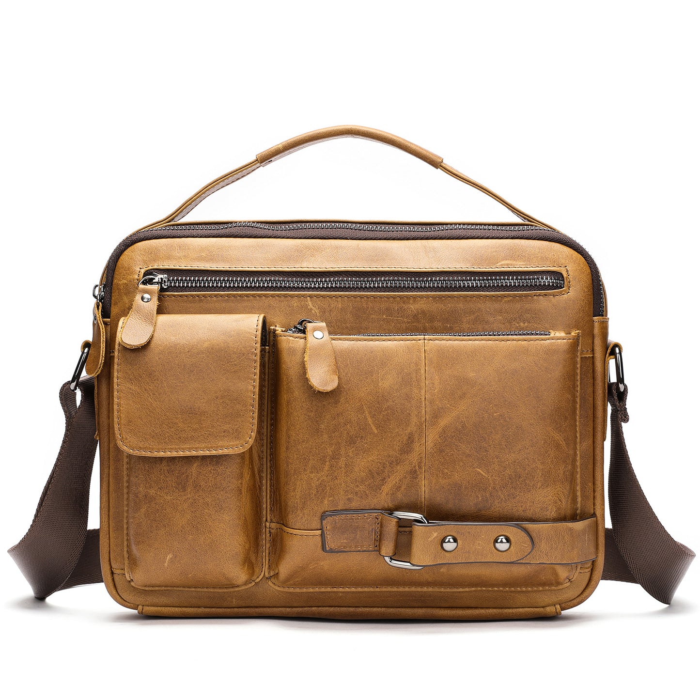 Genuine Leather Men’s Messenger Bag – Timeless Design