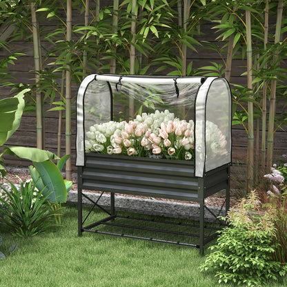 Elevated Garden Bed with Cover – Grow Veggies Easily