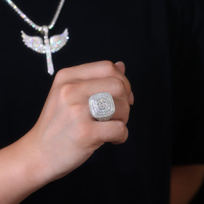 Legendary King Moissanite Men's Ring Wedding Set S925 Silver