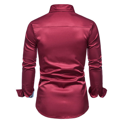 Casual Men's Long Sleeve Fashion Button Shirt