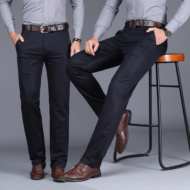 Breathable Cotton Men's Trousers for All-Day Comfort