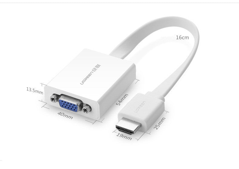 HDMI To VGA Adapter HD Convertor With Audio Power Supply