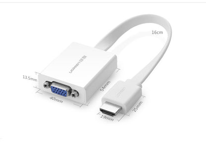 HDMI To VGA Adapter HD Convertor With Audio Power Supply