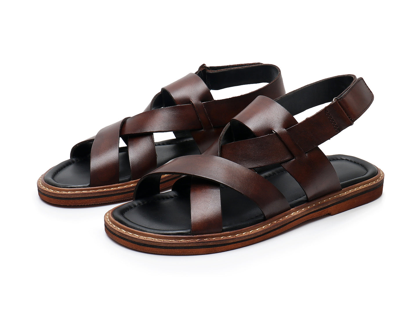 Men’s Summer Genuine Leather Sandals – Casual Comfort