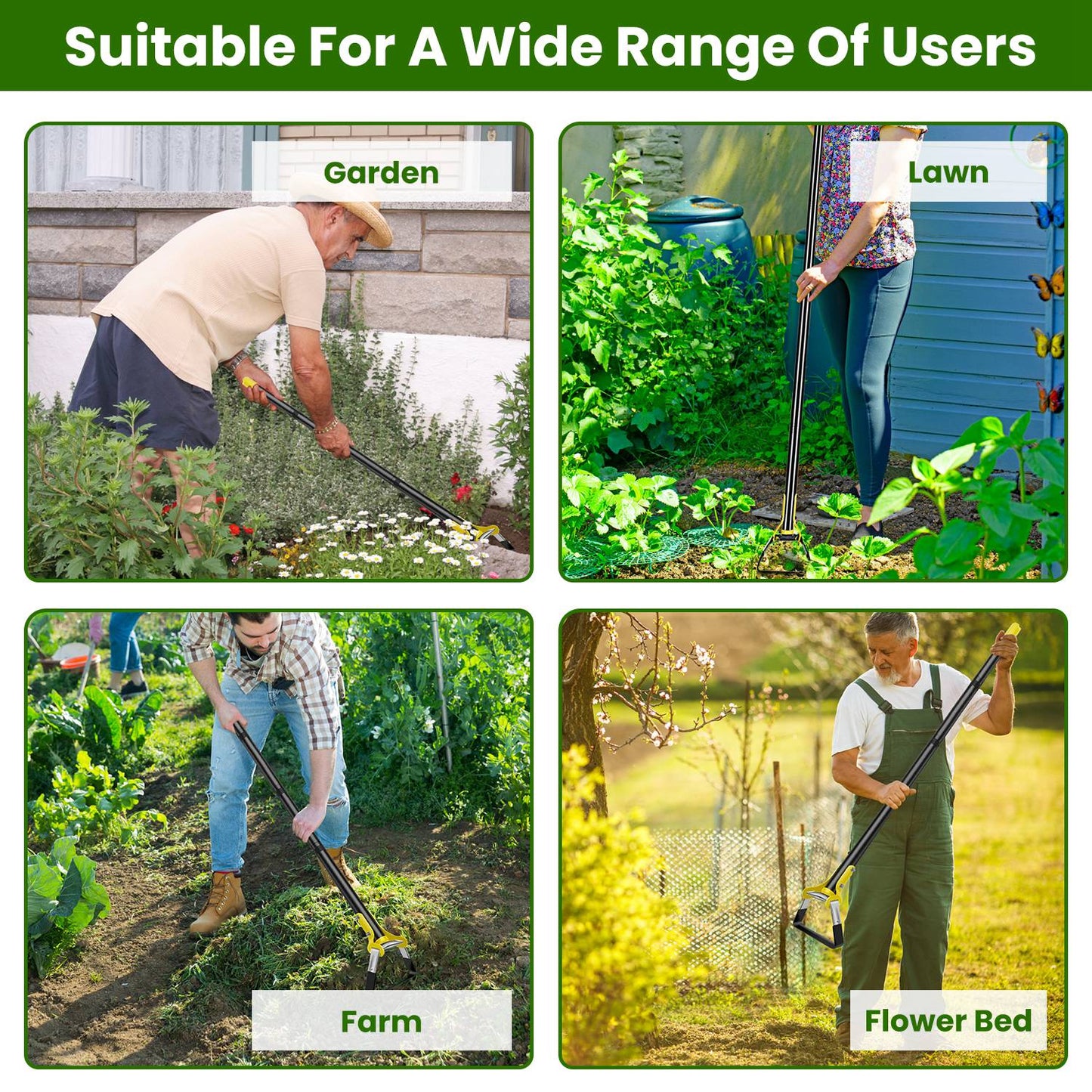 Adjustable Garden Hoe – Easy Weeding & Soil Loosening Tool