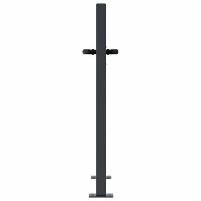 Elegant Anthracite Garden Gate with Tree Artwork