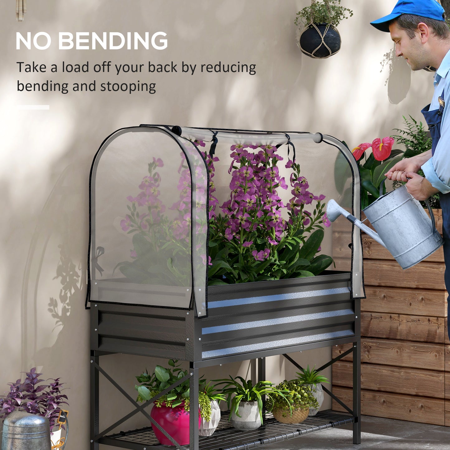 Elevated Garden Bed with Cover – Grow Veggies Easily