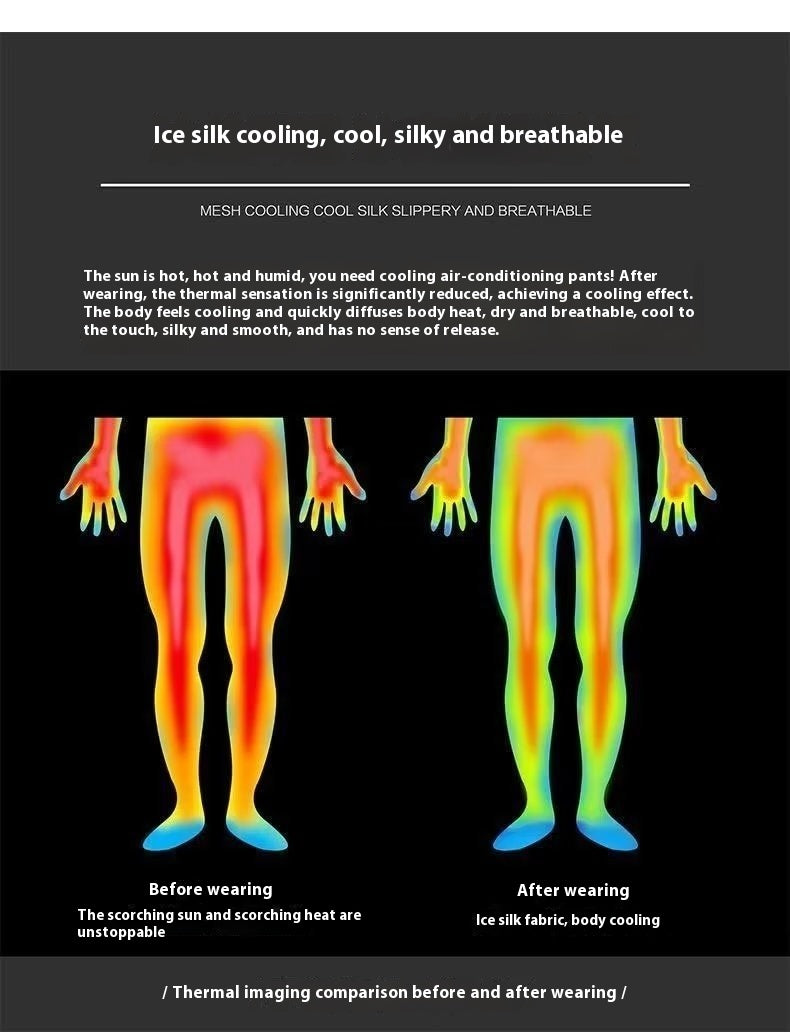 Comfy Elastic Waist Ice Silk Summer Shorts & Trousers