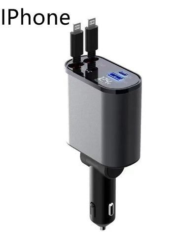 Ultra Fast 100W Car Charger Metal Multi Phone Outputs