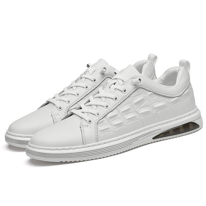Men's Breathable Patterned Genuine Leather Sneakers