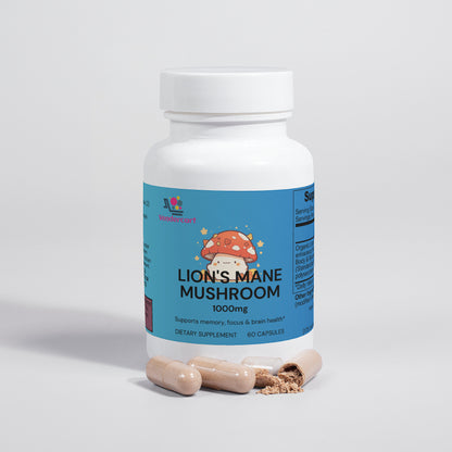Lion’s Mane Mushroom Supplement for Focus, Mood & Brain Support