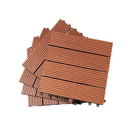 Outdoor Garden Wood Plastic DIY Splicing Floor Tiles