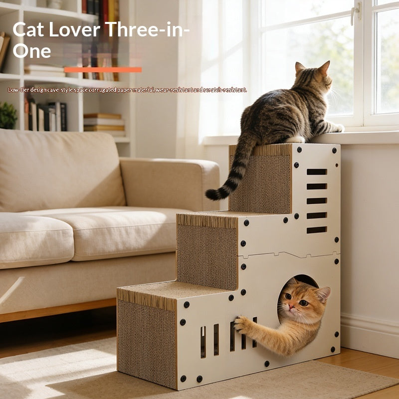 Multi-functional MDF, Corrugated Cardboard Cat Scratcher