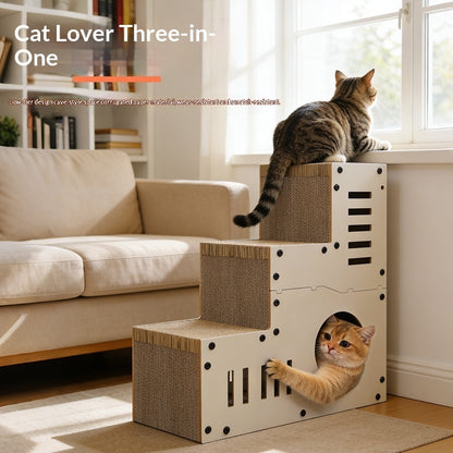 Multi-functional MDF, Corrugated Cardboard Cat Scratcher