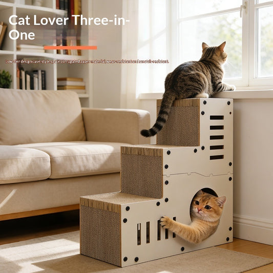 Multi-functional MDF, Corrugated Cardboard Cat Scratcher