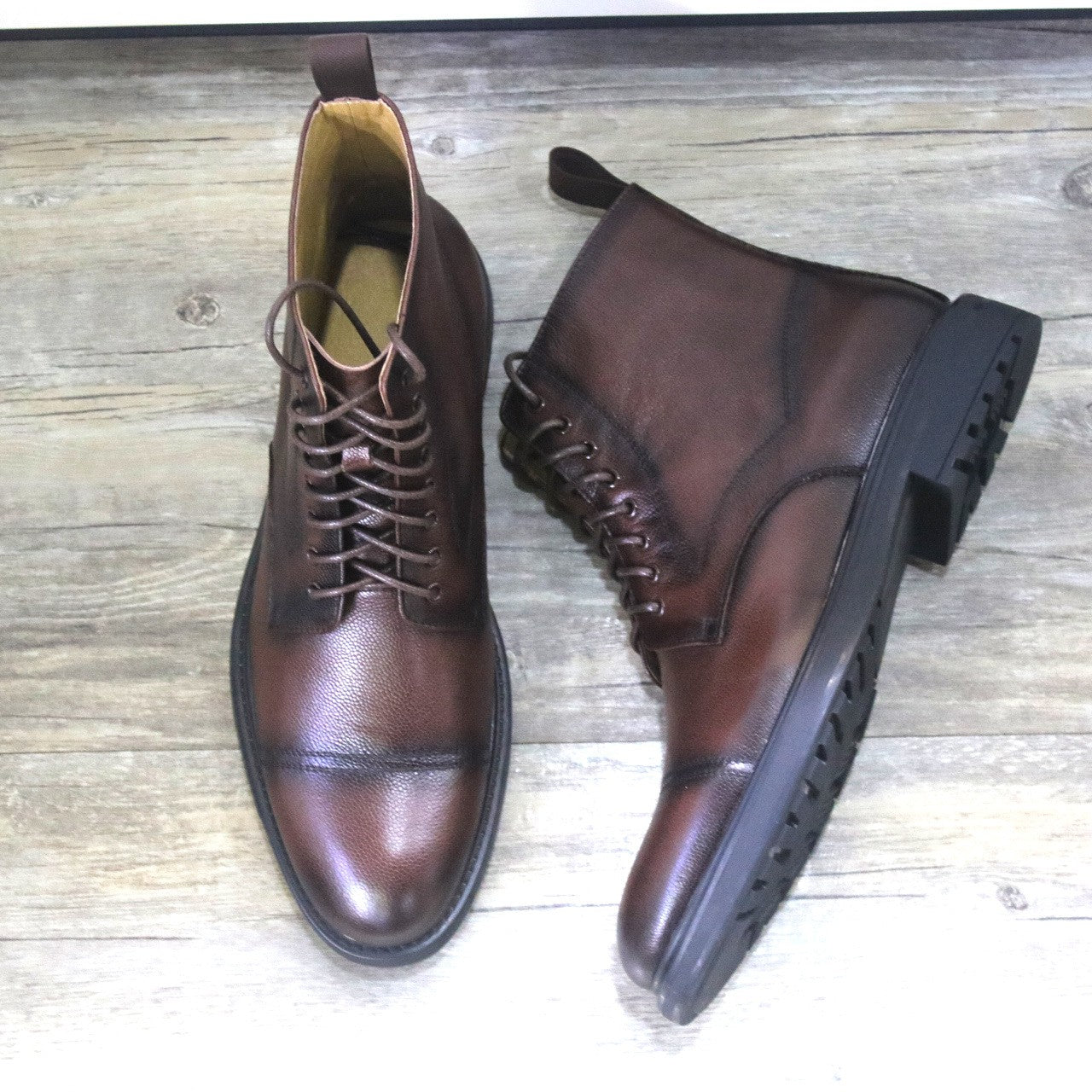 Premium Round Toe Formal Men's Genuine Leather Boots