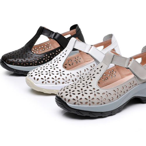 Womens Comfortable Flat Genuine Leather Shoes