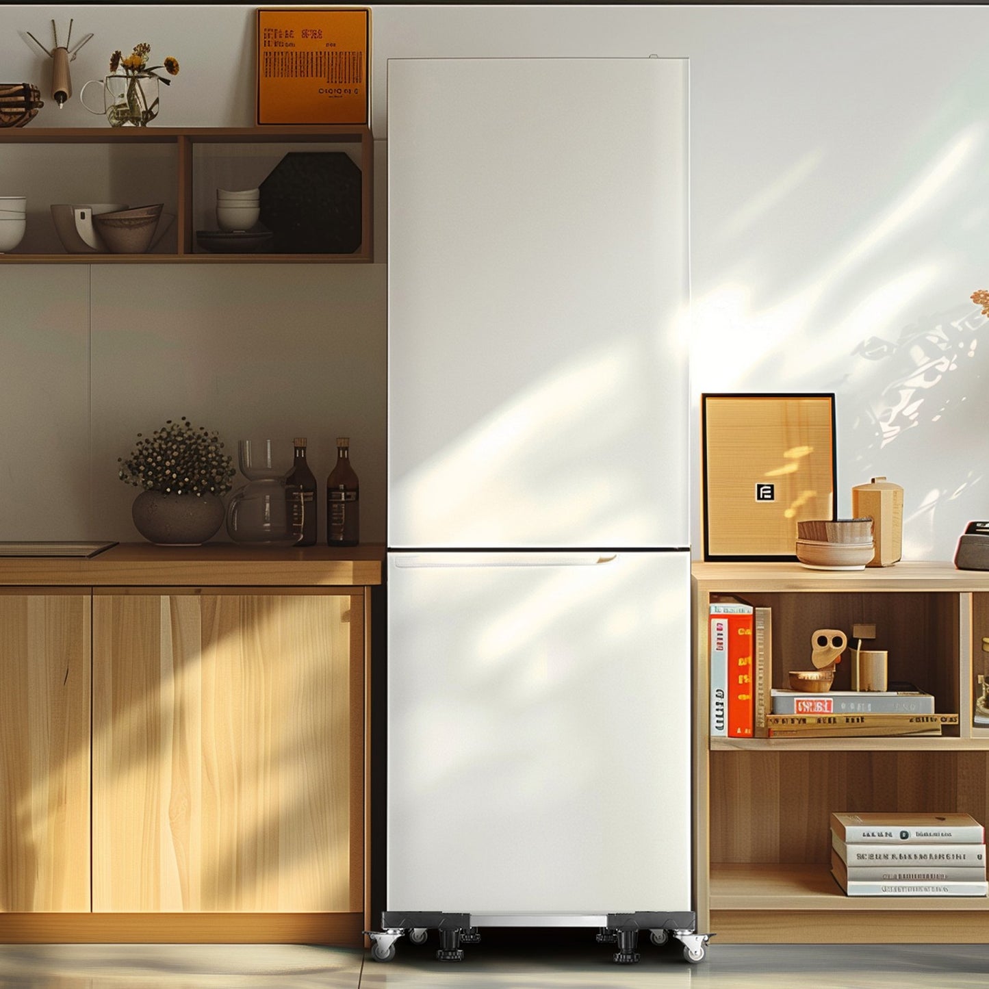 Adjustable Fridge Stand with Wheels – 1100lb Support