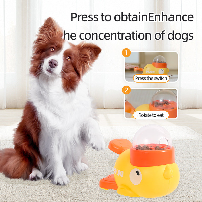 Dog Puzzle Feeder Duck Toy – Smart Training Treat Dispenser