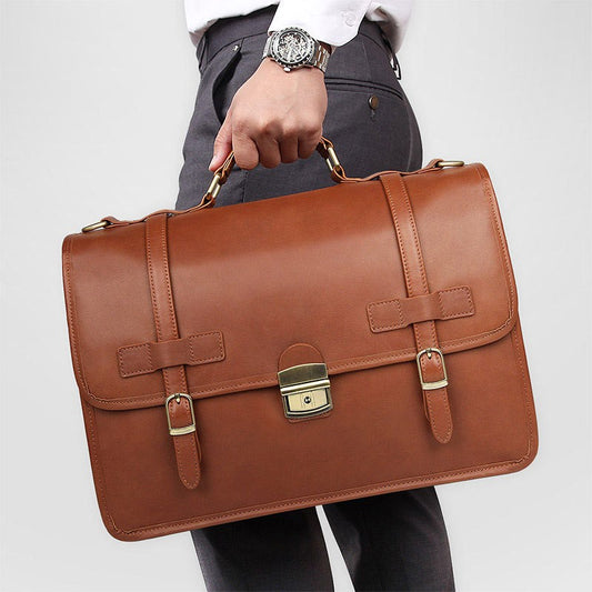 JMD Winter British Style Exquisite Genuine Leather briefcase