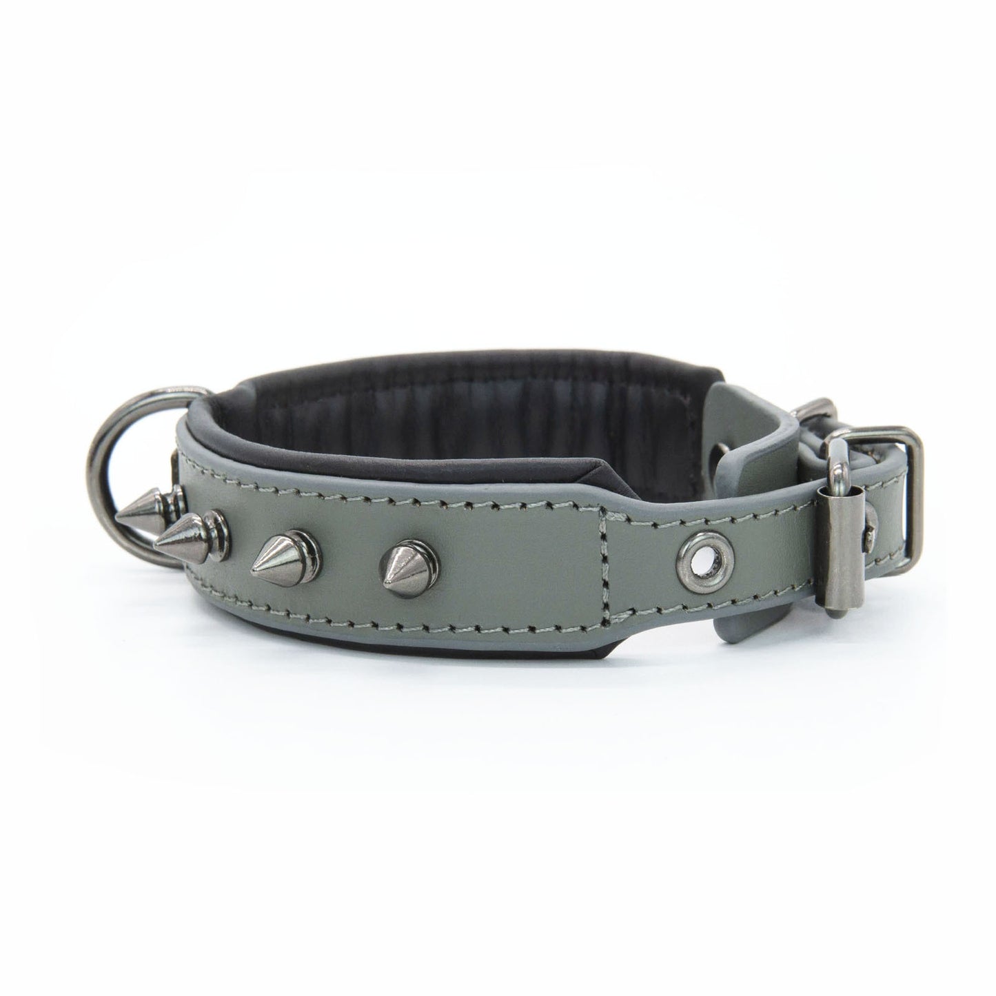 Wide Comfort Genuine Leather Dog Collar & Bandana