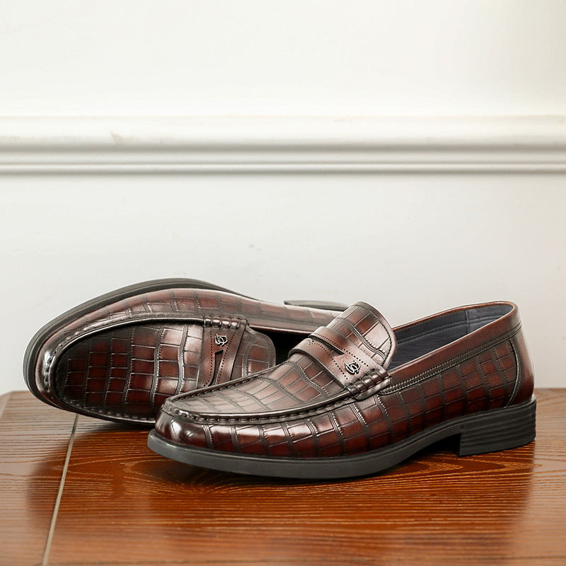 Men’s Summer Cowhide Shoes – Genuine Leather, Comfortable Fit