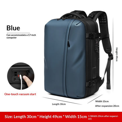Mens Compressed Backpack Large-Capacity Travel Bag