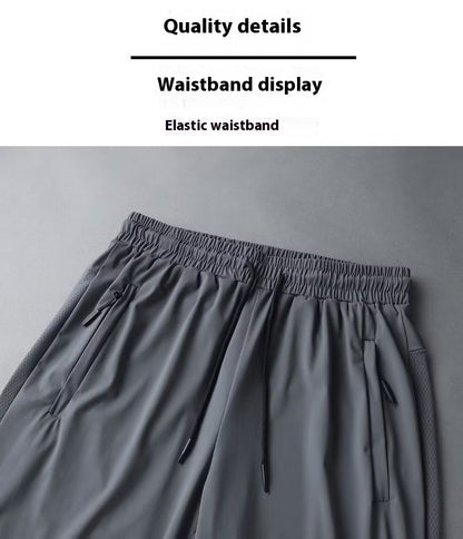 Comfy Elastic Waist Ice Silk Summer Shorts & Trousers