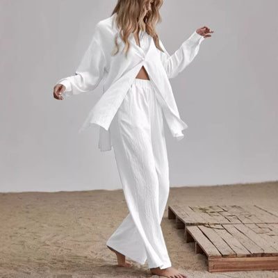 French-style Casual Relaxed Chic Two-piece Loungewear Set Loose