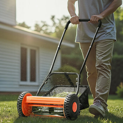 6" Manual Lawn Mower – Eco, Quiet, Efficient