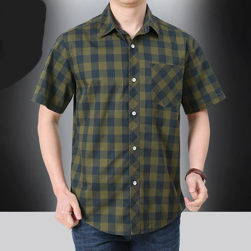 Short-Sleeved Shirt Youth Casual Men's Shirt