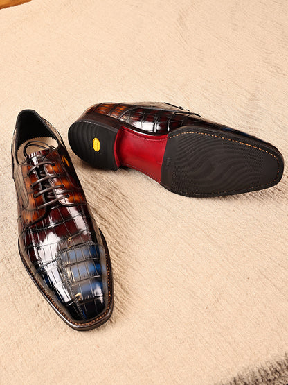 Luxury Business Men's Genuine Crocodile Leather Shoes