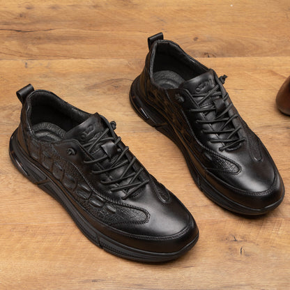Men's Genuine Leather Sneakers With Fashionable Personality