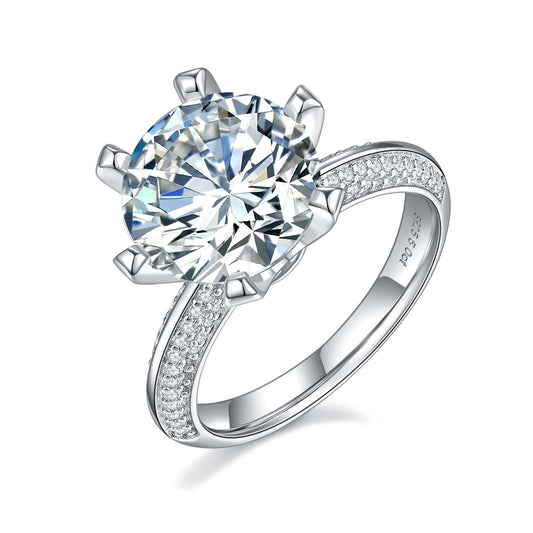 Elegant 5 Carat Moissanite S925 Silver Rings