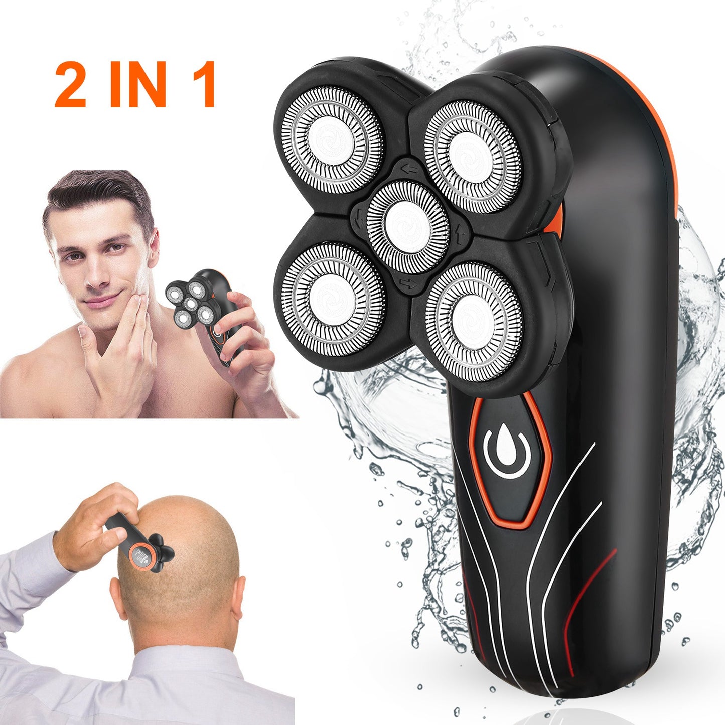 SmoothGlide 5-Head Waterproof Electric Shaver for Men