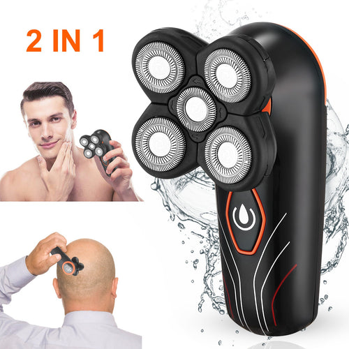 SmoothGlide 5-Head Waterproof Electric Shaver for Men