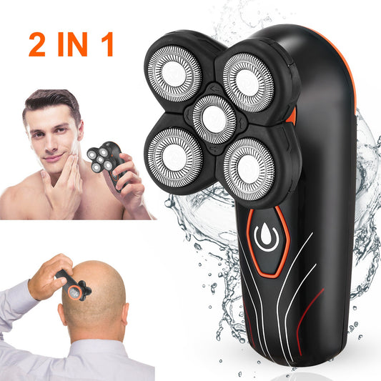 SmoothGlide 5-Head Waterproof Electric Shaver for Men