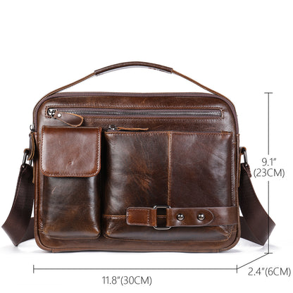 Genuine Leather Men’s Messenger Bag – Timeless Design