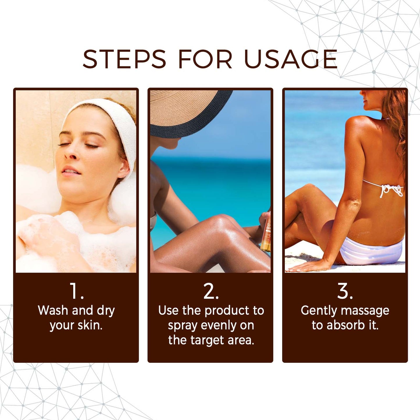 Natural Wheat Bronze Tanning Spray for Healthy Looking Skin