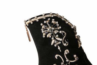 Genuine Leather Ethnic Beaded Booties – Fashionable & Comfy